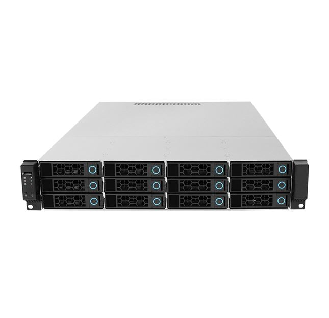 TGC Rack Mountable Server Chassis 2U 650mm, 12x 3.5" Hot-Swap Bays, 2x 2.5" Fixed Bays, up to E-ATX Motherboard, 7x LP PCIe, 2U PSU Required-0