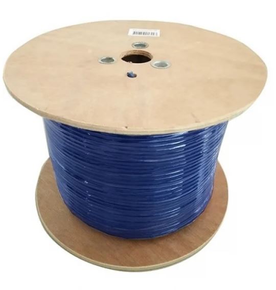 8Ware 305m CAT6A Cable Roll Blue Bare Solid Copper Twisted Core PVC Jacket >305m-0