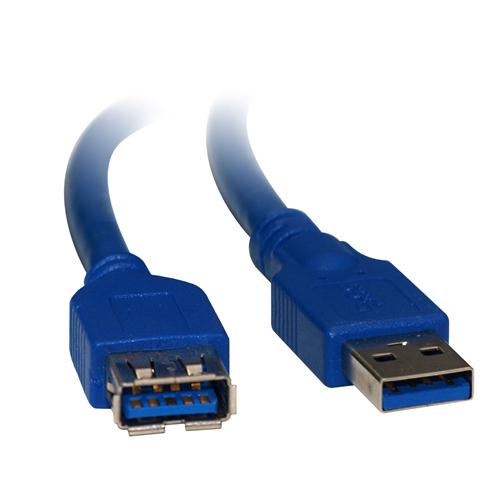 8Ware USB 3.0 Cable 1m A to A Male to Female Blue-0