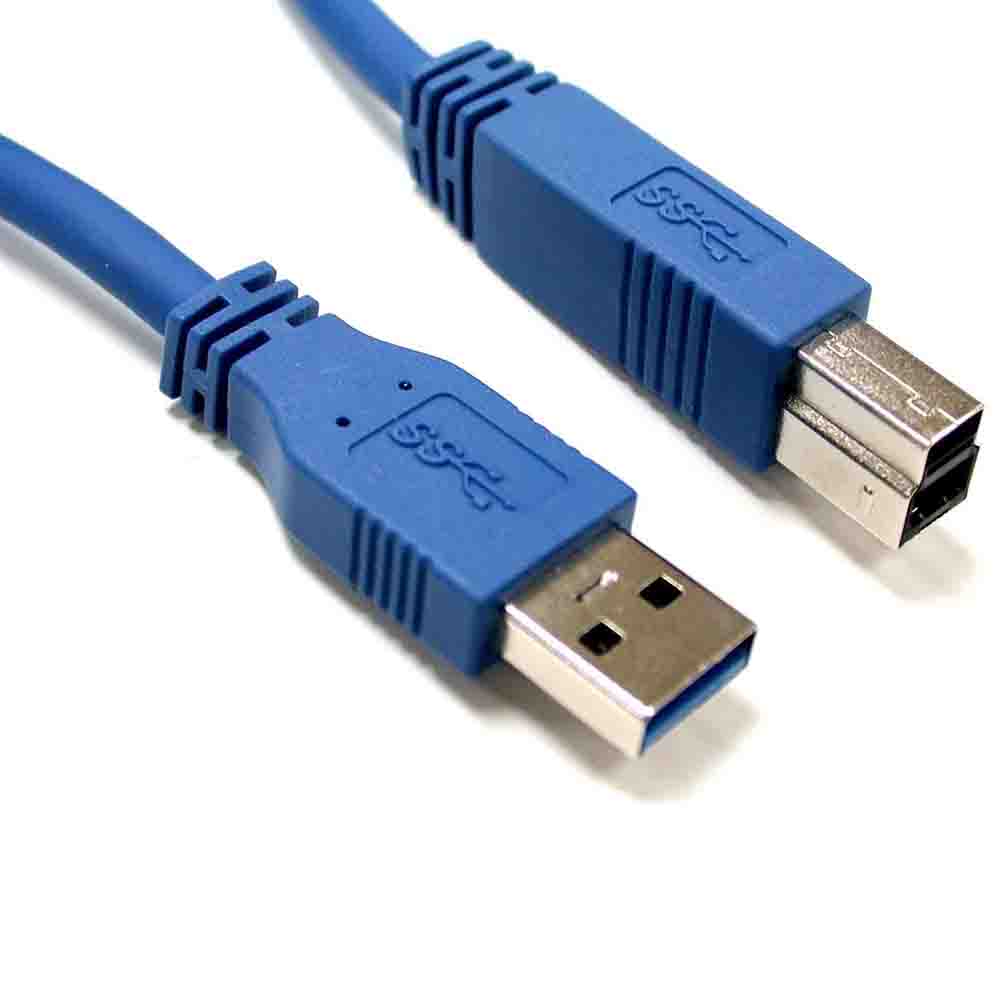 8Ware USB 3.0 Cable 1m A to B Male to Male Blue-0