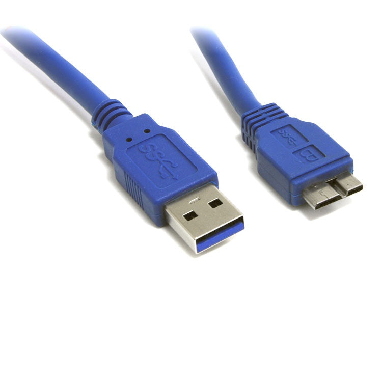 8Ware USB 3.0 Cable 3m A to Micro-USB B Male to Male Blue-0