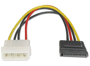 Astrotek SATA Power Cable 15cm 4 pins Male to 15 pins Female 18AWG RoHS LS-0