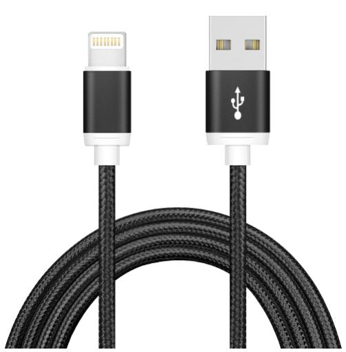 Astrotek 1m USB Lightning Data Sync Charger Black Cable for iPhone 7S 7 Plus 6S 6 Plus 5 5S iPad Air Mini iPod-0