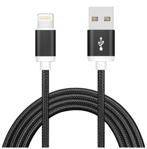 Astrotek 1m USB Lightning Data Sync Charger Black Cable for iPhone 7S 7 Plus 6S 6 Plus 5 5S iPad Air Mini iPod-0