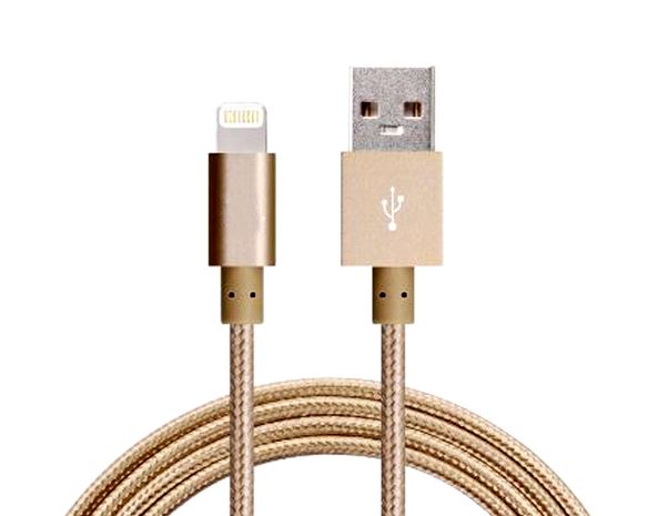 Astrotek 2m USB Lightning Data Sync Charger Gold Color Cable for iPhone 7S 7 Plus 6S 6 Plus 5 5S iPad Air Mini iPod-0