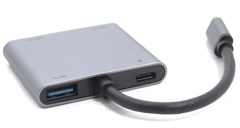 Oxhorn 4-in-1 USB-C to 2x HDMI 1xUSB3.0 1xUSB-C Charging Port 100W Power Delivery Support 4K@30Hz Displays-0