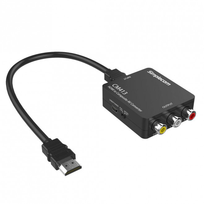 Simplecom CM413 HDMI to Composite AV CVBS 3RCA Video Converter 1080p Downscaling-0