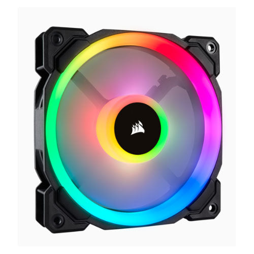 Corsair Light Loop Series, LL140 RGB, 140mm Dual Light Loop RGB LED PWM Fan, 2 Fan Pack with Lighting Node PRO-0