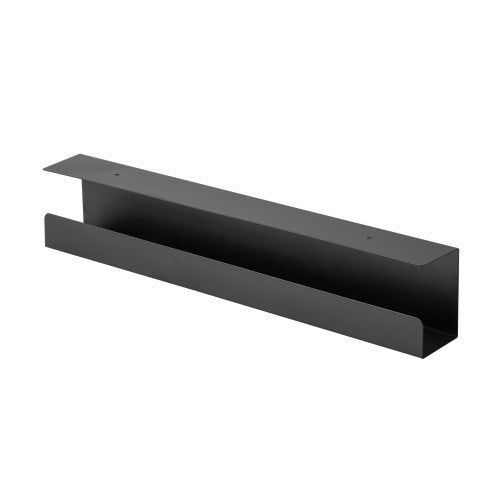 Brateck Under-Desk Cable Tray Organizer - Black Dimensions_600x114x76mm  -- Black-0