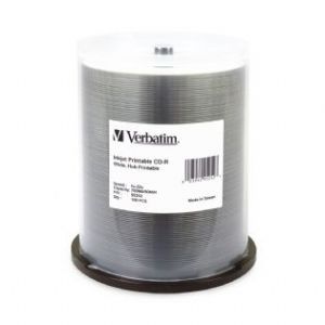 Verbatim CD-R 700MB 100Pk White Wide InkJet 52x-0