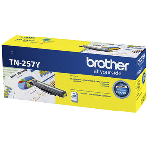 Brother TN-257Y Yellow High Yield Toner Cartridge to Suit -  HL-3230CDW/3270CDW/DCP-L3015CDW/MFC-L3745CDW/L3750CDW/L3770CDW (2,300 Pages)-0