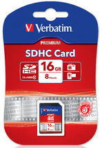 Verbatim SDHC 16GB (Class 10) Up to 45MB/Sec 300X read speed-0