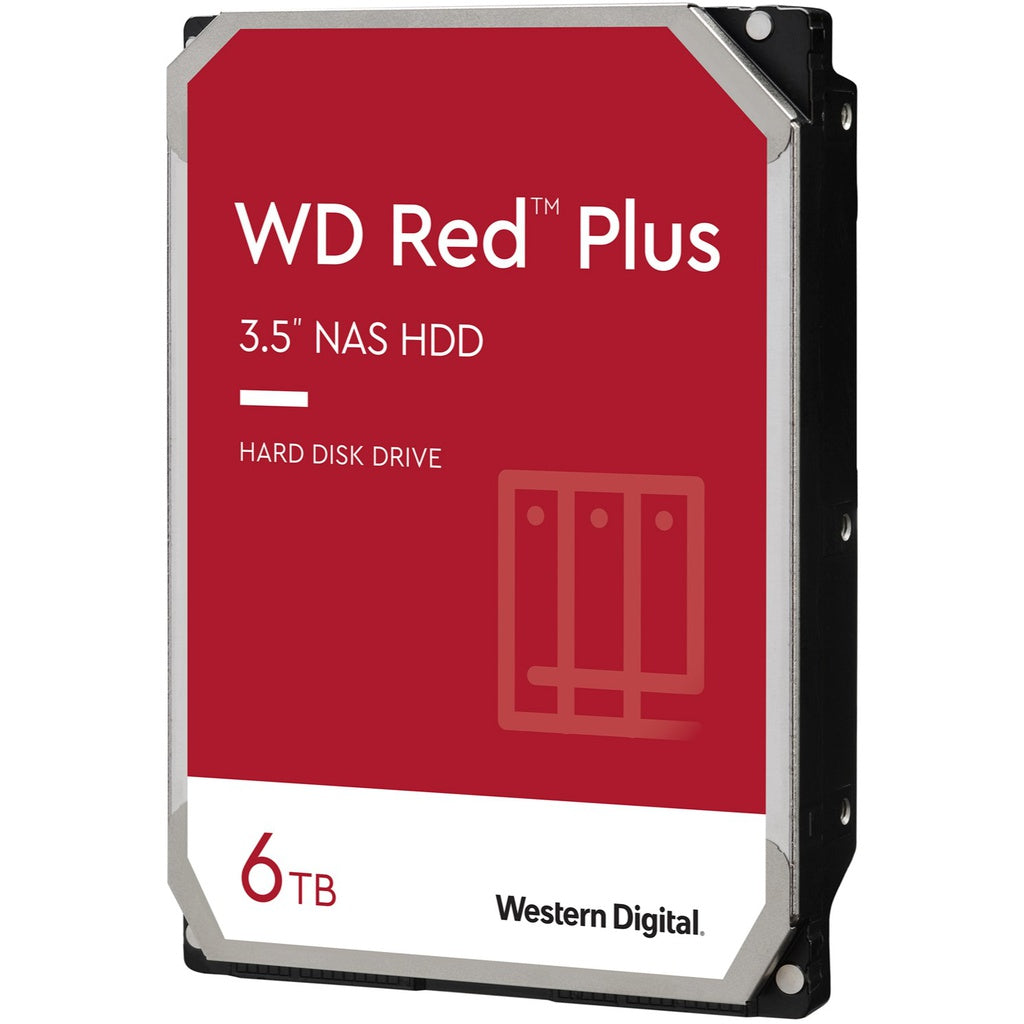Western Digital WD Red Plus 6TB 3.5" NAS HDD SATA3 6Gb/s 5400RPM 256MB Cache CMR 24x7 8-bays NASware 3.0 CMR Tech 3yrs wty WD60EFPX-0