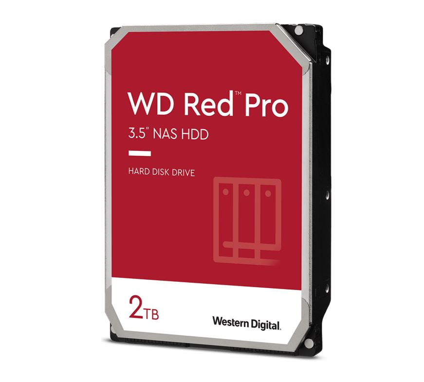 Western Digital WD Red Pro 2TB 3.5" NAS HDD SATA3 7200RPM 64MB Cache 24x7 300TBW ~24-bays NASware 3.0 CMR Tech 5yrs wty-0