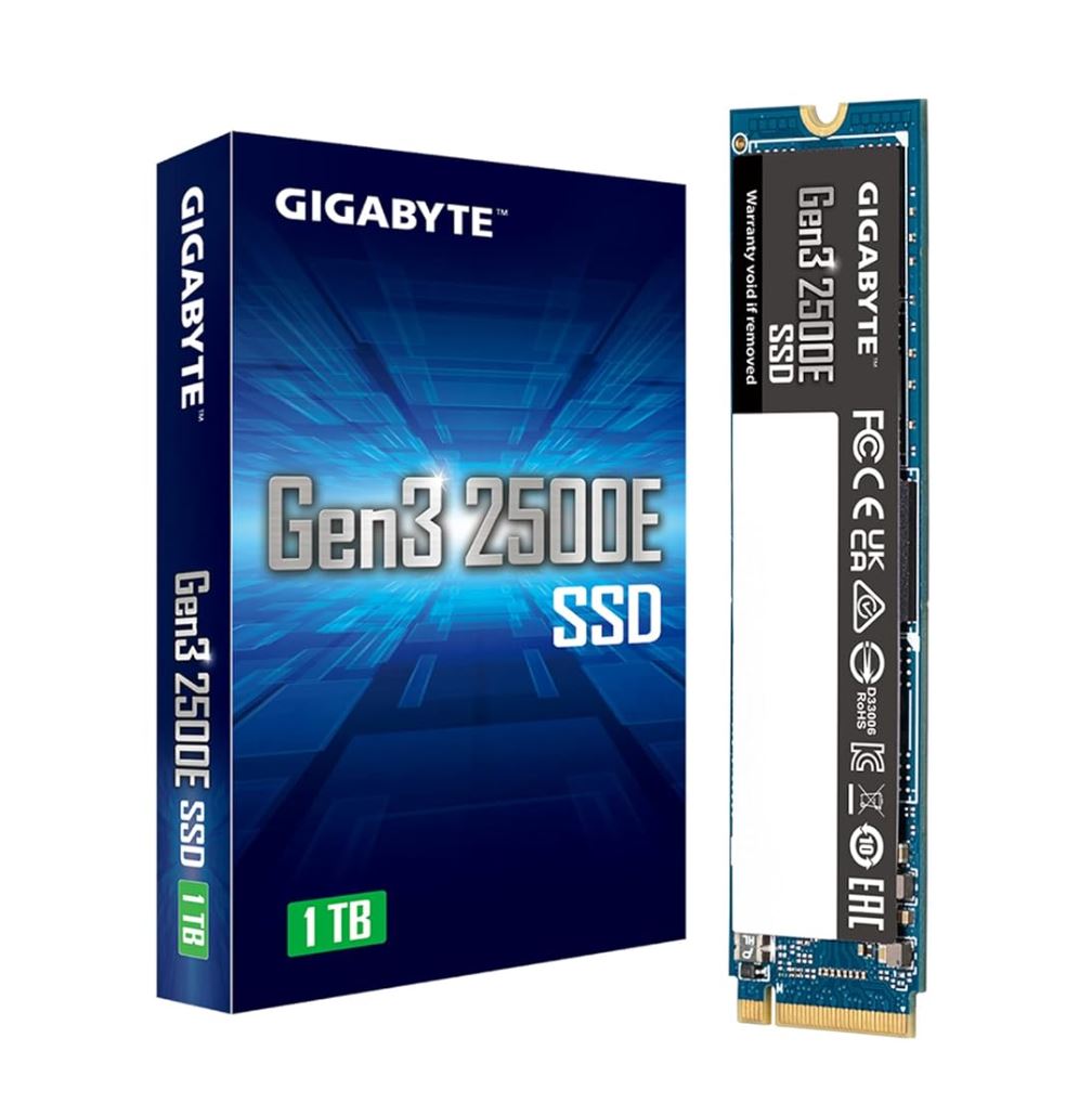 Gigabyte G3 2500E SSD 2TB  M2 PCle 3.0x4 2400/2000 MB/s MTBF 1.5m hr Limited 5 years or 480TBW-0
