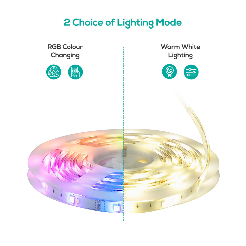 (LS) mbeat activiva 5m IP65 Smart RGB  Warm White LED Strip Lights-0