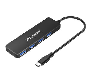Simplecom CH340 Compact USB-C to 4 Port USB-A Hub USB 3.2 Gen1-0