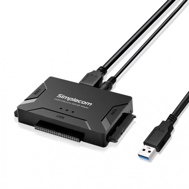 Simplecom SA492 USB 3.0 to 2.5", 3.5", 5.25" SATA IDE Adapter with Power Supply (LS) --- > Alternative replacement SA491-0