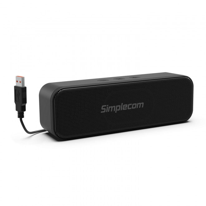 Simplecom UM228 Portable USB Stereo Soundbar Speaker Plug and Play with Volume Control for PC Laptop-0
