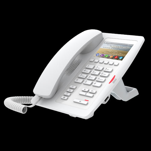 Fanvil H5 Hotel / Office Enterprise IP Phone - 3.5" Colour Screen, 1 Line, 6 x Programmable Buttons, Dual 10/100 NIC, POE, 2 Years Warranty- White-0