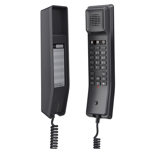 Grandstream GHP611 Hotel Phone, 2 Line IP Phone, 2 SIP Accounts, HD Audio, Powerable Over PoE, Black Colour, 1Yr Wty-0