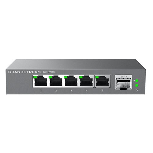 Grandstream GWN7700M Unmanaged 2.5 Multi-Gigabit Switch, 5 x 2.5 GigE, 1 x SFP+-0