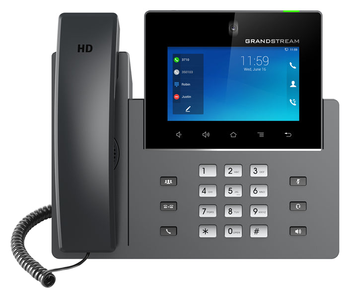 Grandstream GXV3450 16 Line Android IP Phone, 16 SIP Accounts, 1280 x 800 Colour Touch Screen, 2MB Camera, Built In Bluetooth+WiFi, Powerable Via POE-0