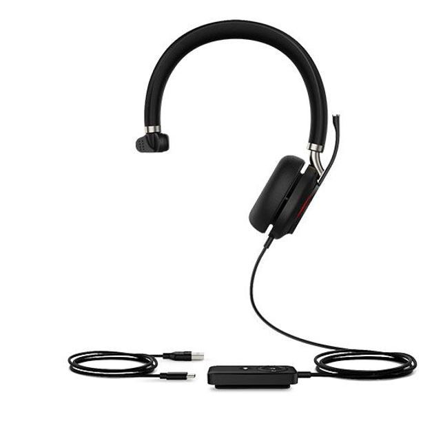 Yealink UH38 Dual Mode USB and Bluetooth Headset, Mono, USB-C, UC Call Controller, Dual Noise-Canceling Mics, Busy Light-0