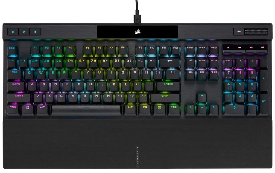 CORSAIR K70 RGB PRO Mechanical Gaming Keyboard, Backlit RGB LED, CHERRY MX SPEED, Black, Black PBT Keycaps Professional Gaming-0