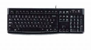 Logitech K120 Wired Keyboard Quiet typing Spill-resistant Durable keys Thin profile Curved space bar Adjustable tilt legs-0