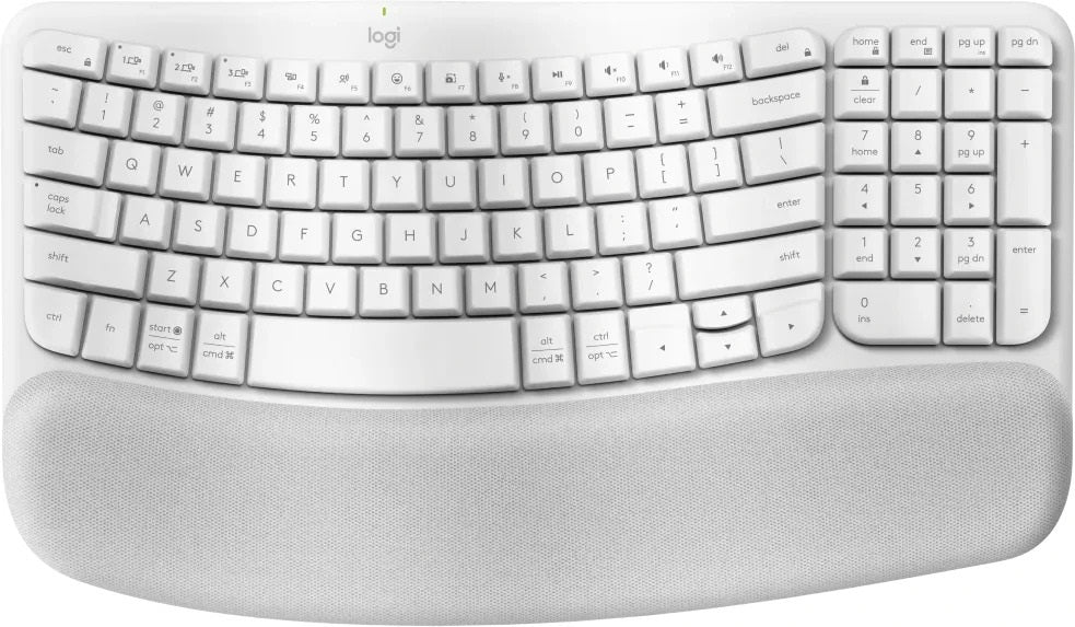 Logitech Ergo Series Wave Keys Wireless Ergonomic Keyboard (Off-white)-0