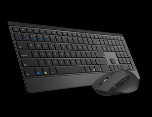 RAPOO 9500M Bluetooth  2.4G Wireless Multi-mode Keyboard Mouse Combo Black - 1300DPI 4.5mm Ultra-Slim-0