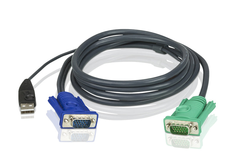 Aten KVM Cable 1.8m with VGA  USB to 3in1 SPHD-0