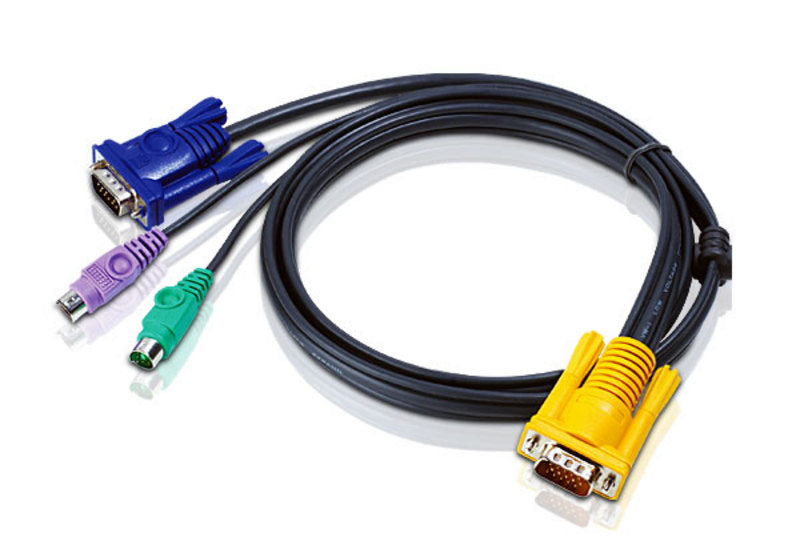 Aten KVM Cable 3m with VGA  PS/2 to 3in1 SPHD  to suit CS7xE, CS13xx, CS17xxA, CS17xxi, CL5xxx, CL10xx, KL91xx, KN91xx-0