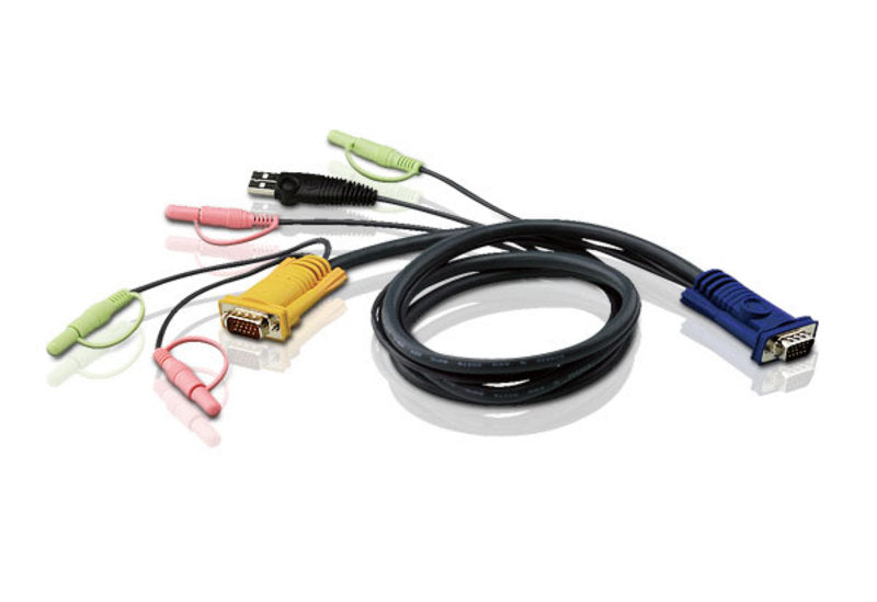 Aten KVM Cable 1.8m with VGA, USB  Audio to 3in1 SPHD suit CS173xB, CS173xA, CS175x-0