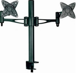 Astrotek Dual Monitor Arm Desk Mount Height Adjustable Stand for 2x LCD Display 23.8" 24" 27" 8kg 30° Tilt 180° Swivel 360° Pivot VESA 75x75 100x100-0