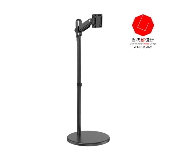 Brateck Mobile Spring assisted Display Floor Stand Fit Most 17"-35" Monitor Up to 10kg per screen VESA 75x75/100x100-0