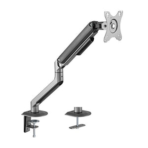 Brateck Single Monitor Economical Spring-Assisted Monitor Arm Fit Most 17"-32" Monitors, Up to 9kg per screen VESA 75x75/100x100  Space Grey-0