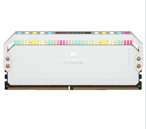 Corsair Dominator Platinum RGB 64GB (2x32GB) DDR5 UDIMM 5200Mhz C40 1.25V White Desktop PC Gaming Memory-0