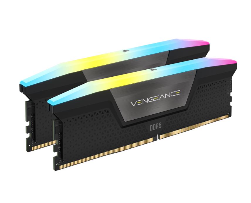 Corsair Vengeance RGB 32GB (2x16GB) DDR5 UDIMM 6200MHz C36 1.3V Desktop Gaming Memory Black-0