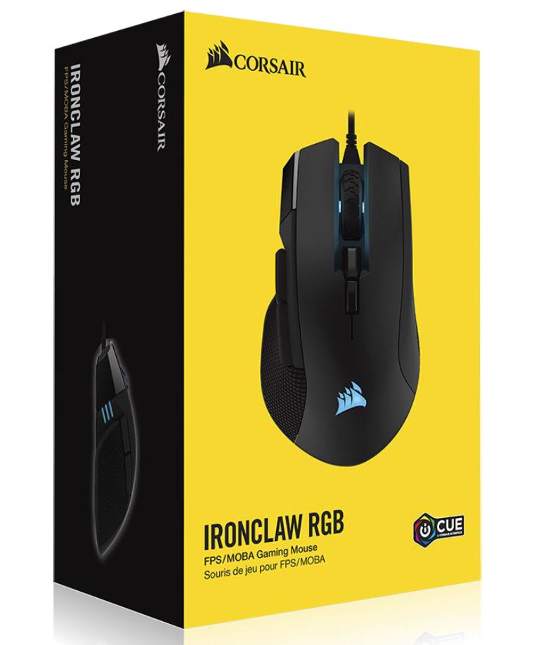 Corsair IRONCLAW RGB, FPS/MOBA 18,000 DPI Gaming Mouse-0