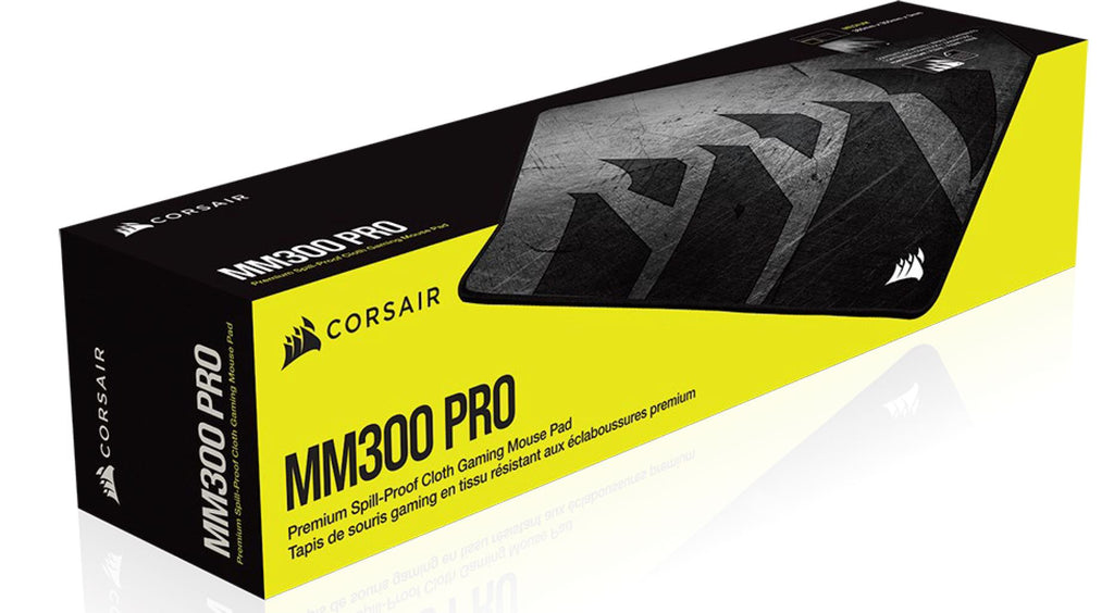 Corsair MM300 PRO Premium Spill-Proof Cloth Gaming Mouse Pad – Medium - 360mm x 300mm x 3mm, Graphic Surface-0
