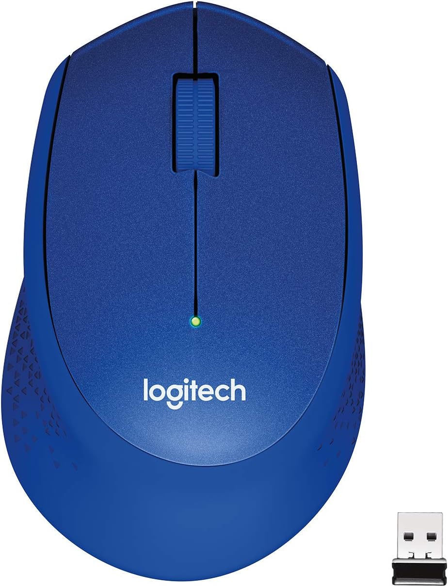Logitech M331 SILENT PLUS  Wireless Mouse Blue  DPI (Min/Max): 1000±  1-Year Limited Hardware Warranty-0