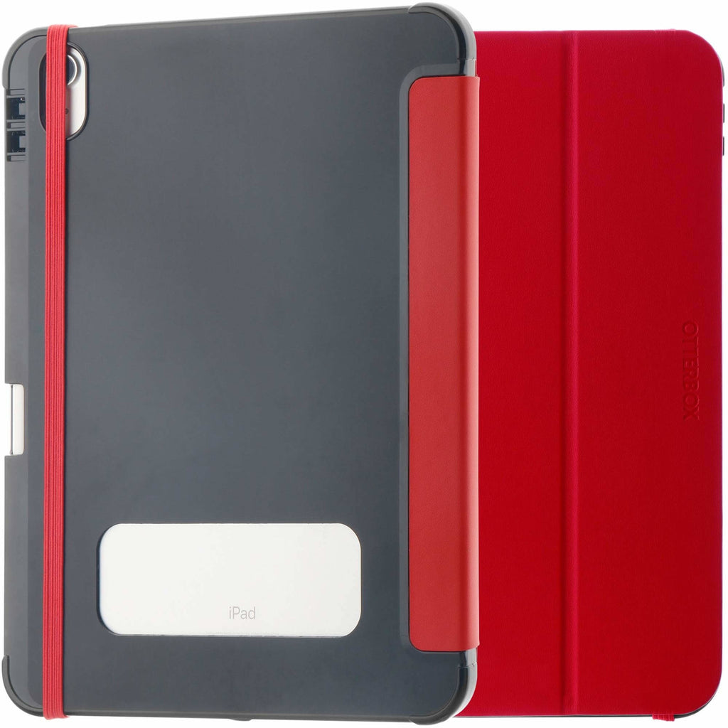 OtterBox React Folio Apple iPad (10.9") (10th Gen) Case Red - (77-92190), DROP+ Military Standard, Pencil Holder, Multi-Position Stand, Raised Edges-0