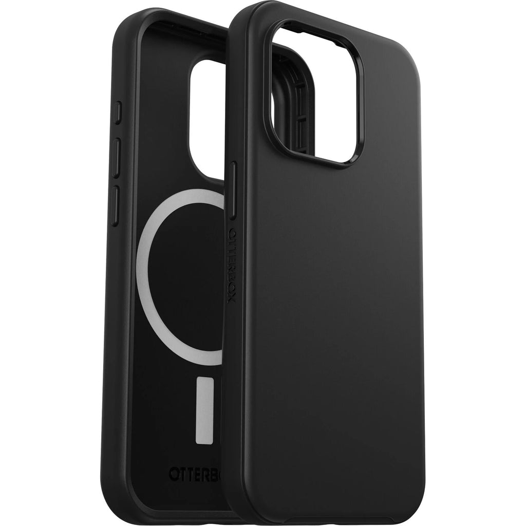 OtterBox Symmetry+ MagSafe Apple iPhone 15 Pro (6.1") Case Black - (77-92836), Antimicrobial, DROP+ 3X Military Standard, Raised Edges-0