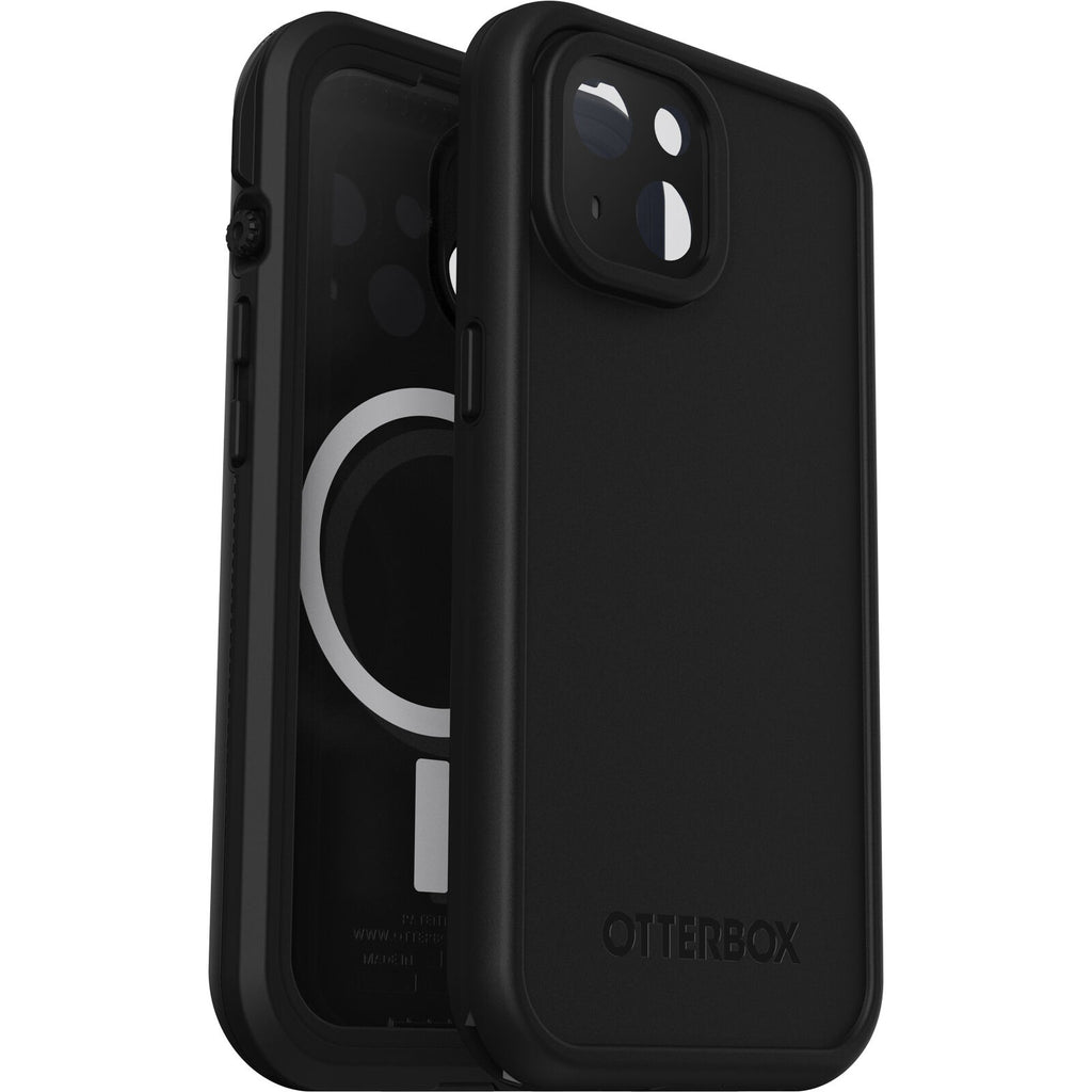 OtterBox Fre MagSafe Apple iPhone 15 (6.1") Case Black - (77-93438), DROP+ 5X Military Standard,2M WaterProof,Built-In Screen Protector-0