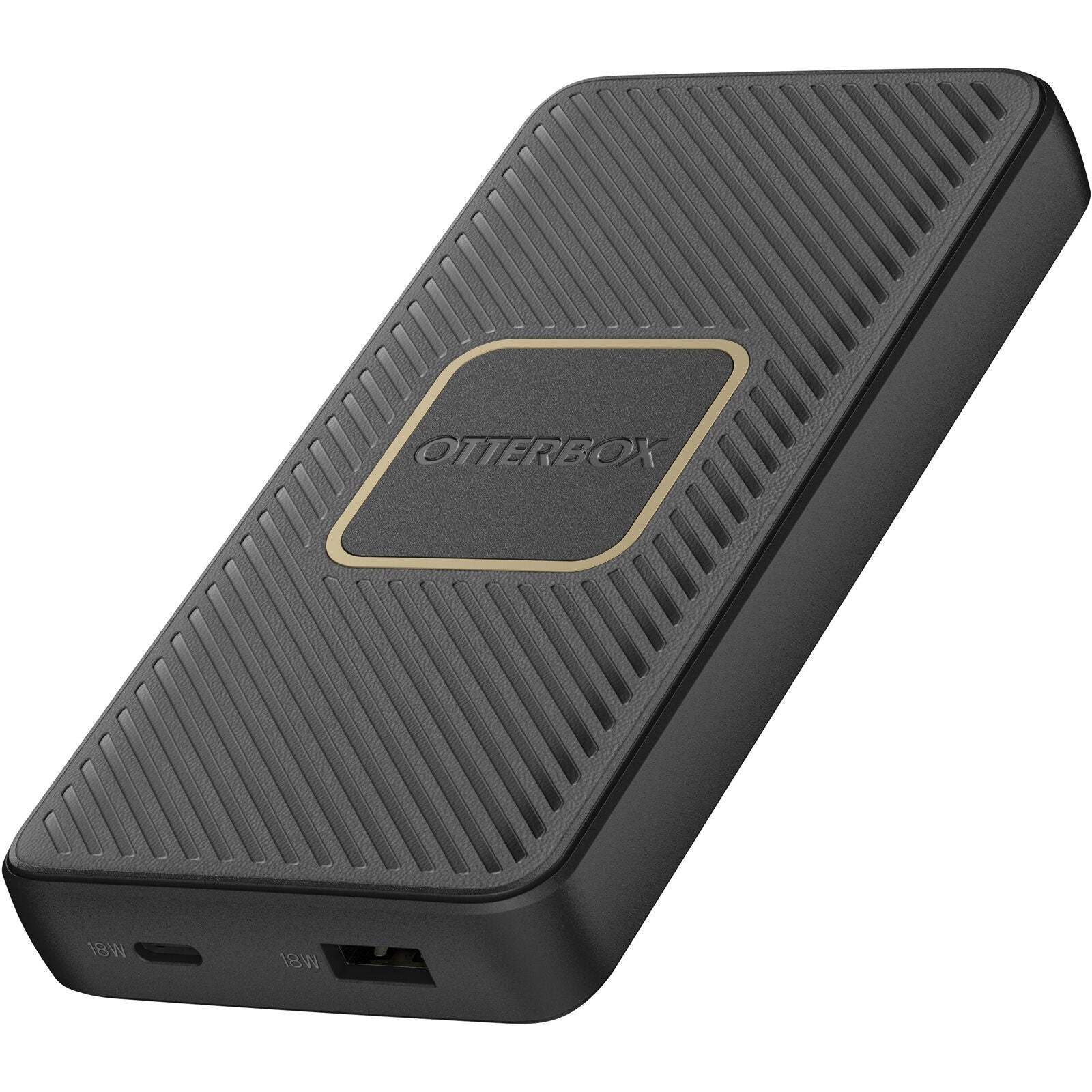 OtterBox Fast Charge Wireless Power Bank 10K mAh - Black (78-80639), Dual Ports (USB-C 18W  USB-A 18W), 10W QI Wireless, 15cm USB-C Cable, Sleek-0