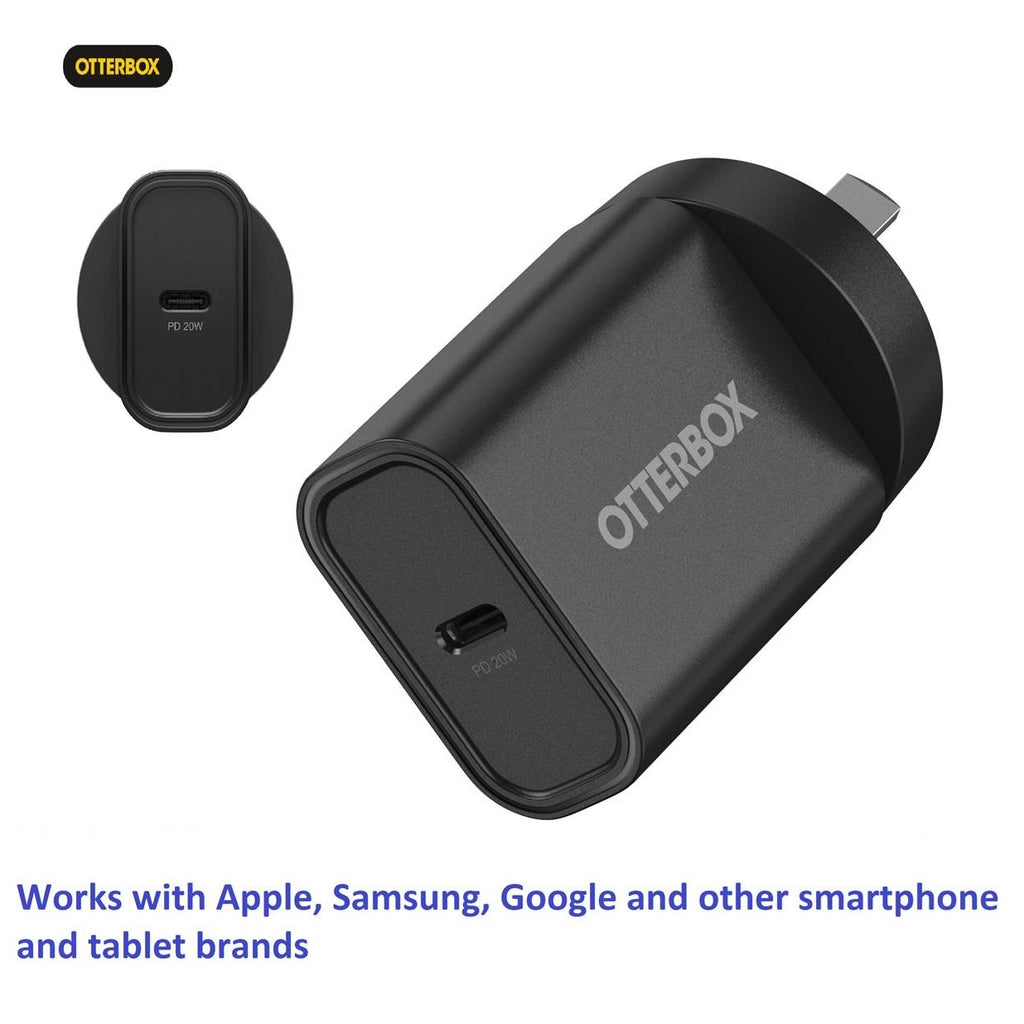 OtterBox 20W USB-C (Type I) PD Fast Wall Charger - Black (78-81350), Compact, Drop Tested,Safe  Smart Charging,Best for Apple,Samsung  USB-C Devices-0