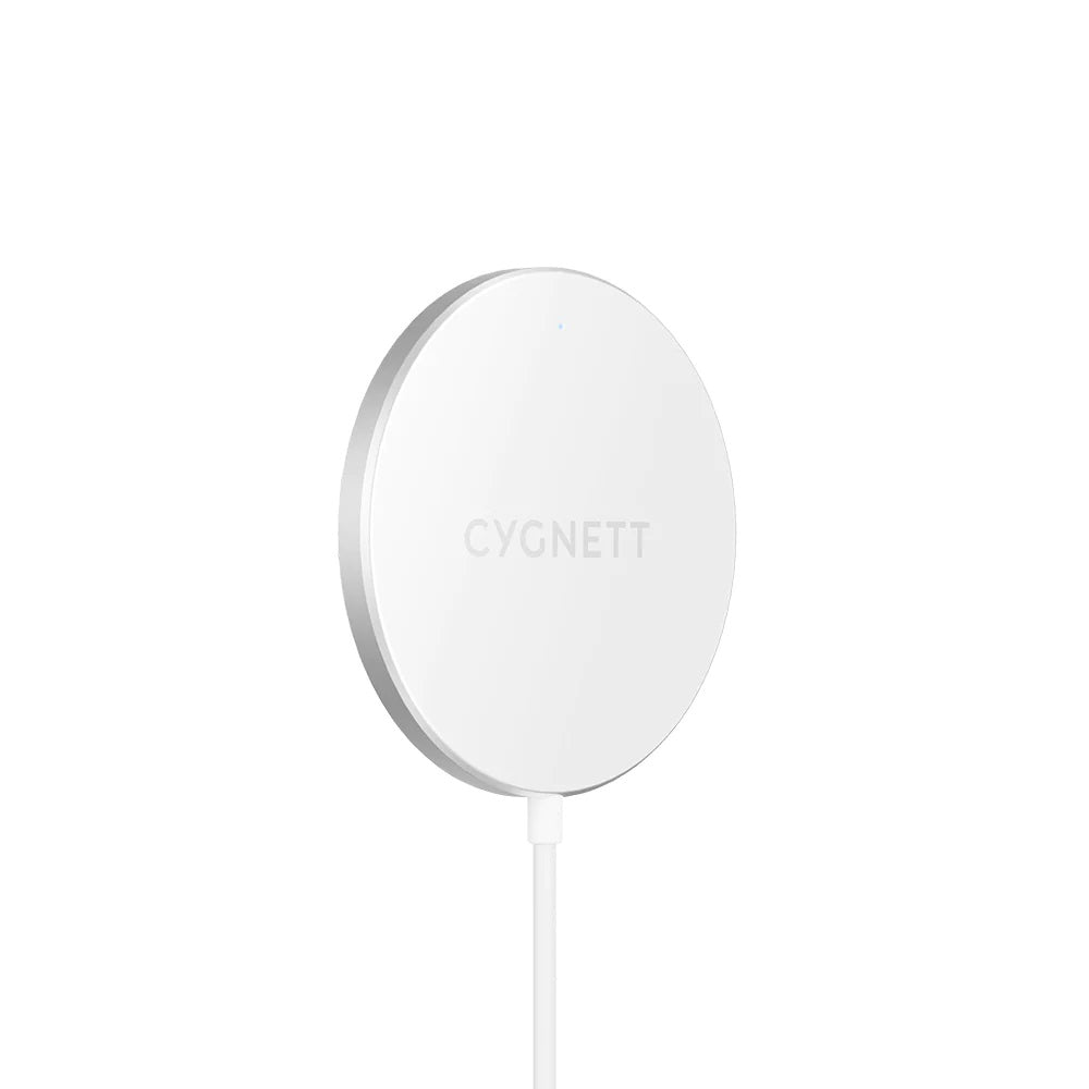Cygnett MagCharge Magnetic Wireless Charging Cable (1.2M) - White (CY4416CYMCC), MagSafe  Qi Compatible, Up to 15W Fast Charge, Perfect Align-0