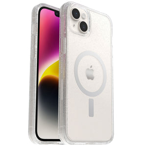 OtterBox Symmetry+ Clear MagSafe Apple iPhone 14 Plus Case Stardust (Clear Glitter) - (77-89192),Antimicrobial,DROP+ 3X Military Standard,Raised Edges-0